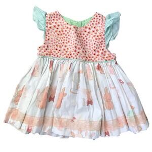 Platinum Matilda Jane Floral Bunnies Tunic Top Size 4